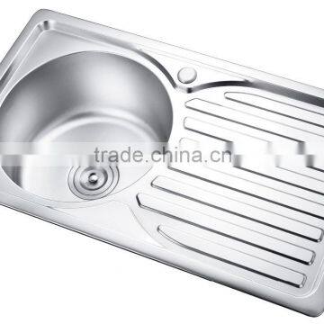 SC-107 Round shape stainless steel kitchen with drainer