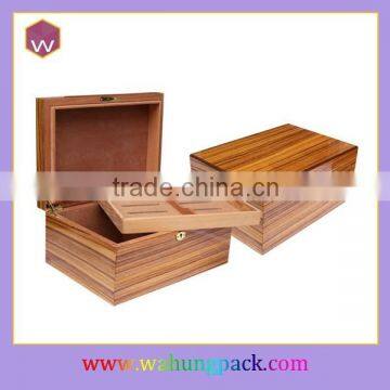 Unfinished Wood Cigar Box With Tray /Embossing MDF Storage Box For Cigars