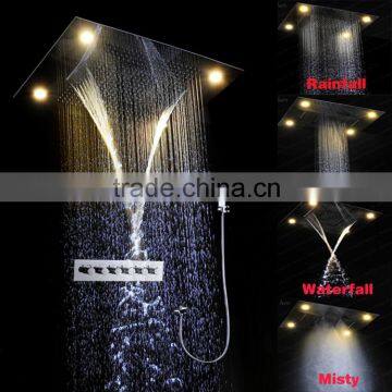 Luxury Shower System Embeded Ceiling Multifunctional Shower Mixer Bath Set With Rainfall,waterfall,mist Spray,curtain photo-4