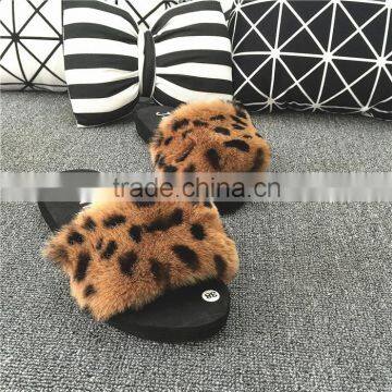 Girls cute plush winter warm fur slippers