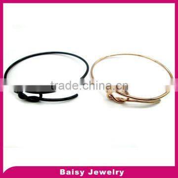 High quality most popular women stainless steel wire nail bangle bracelet