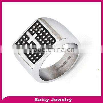 Hot Selling Fashion Wholesale cross 316l stainless steel men ring model
