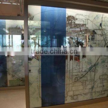Factory Price Frosted Glass Decoration Office Partition Glass Wall