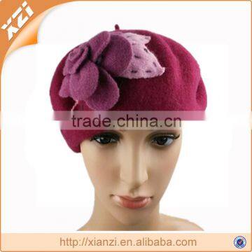 European style fashion embossed warm berets for woman