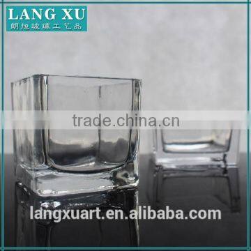 LX-Z062 wholesale square glass candle container