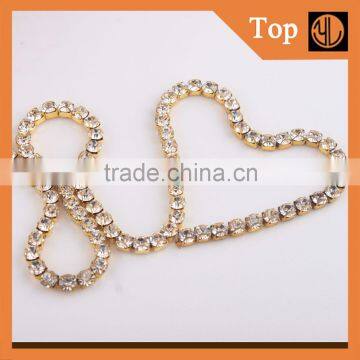 New arrival gold rhinestone cup chain for crown