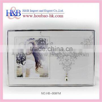 H&B 8x12 white acrylic photo frame wedding