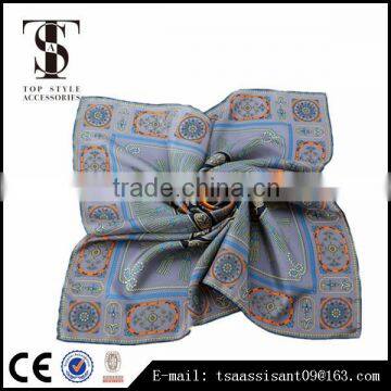 Wholesale fashion customized printing square silk scarf