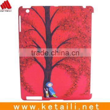 For hard ipad 4 case with full color printing rubberized finished