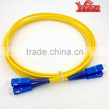 factory supply high quality SC UPC Duplex Fiber optic patch cable