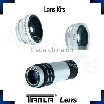 3 in 1 Lens Kits Mobile Phone Housings fisheye wide angle lens