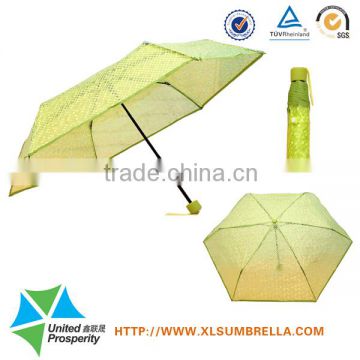 21" three folds clear folding umbrella