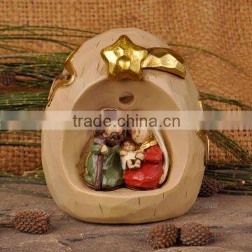 Cheap resin led light nativity set