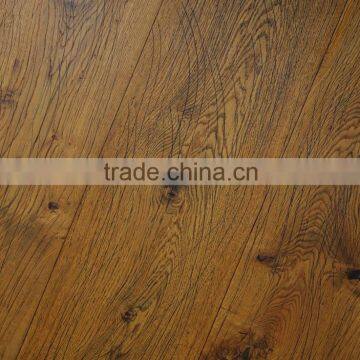 Multilayer engineered flooring Euroeapn oak distressed+stained+natural oiled