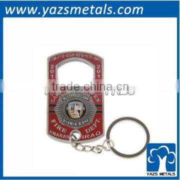 zinc alloy engrave key ring bottle opener