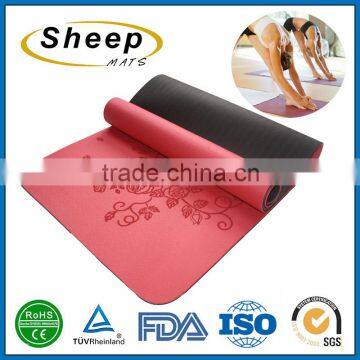 Wholesale tpe cheap yoga mat printed