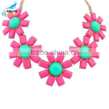 2016 Fashion new design statement necklace choker flower collar necklace for women jewelry