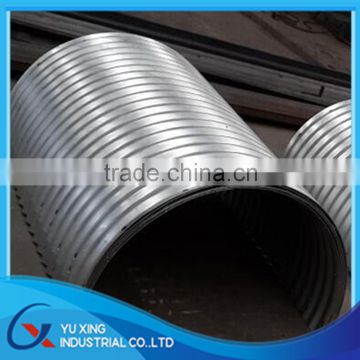 half circle galvanized corrugated steel pipe road culvert