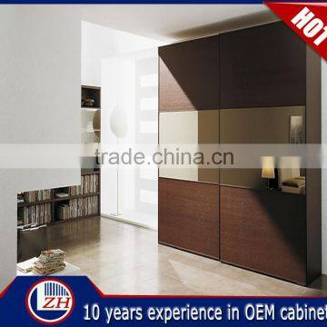 Nice Cheap Double Color Sliding Door Wardrobe Design Furniture Bedroom