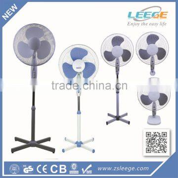 Leege New design good body material copper 16 inch 3 in 1 pedestal fan