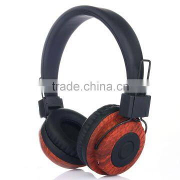 Wooden like Wireless stereo Bluetooth headset headphone Ear cup