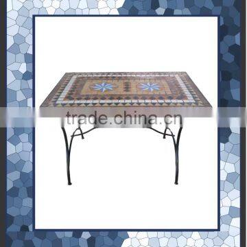 Mosaic garden dining table