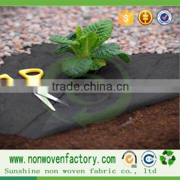 Heavy black nonwoven weed control sheet, weed barrier, weed control membrane