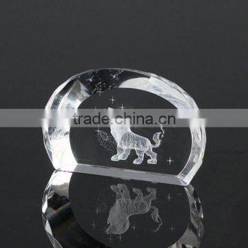 laser 3d crystal lion