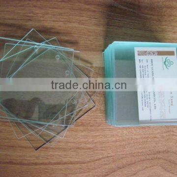 frameless square float glass with hole