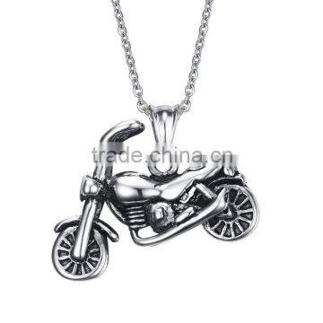 Wholesale Cheap Men's Necklaces Titanium Jewelry Motorbike Pendant Necklace Choker