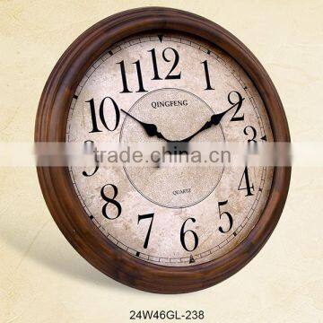 24 inch wooden material retro large industrial wall clocks (24W46GL-238)