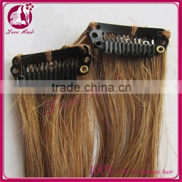 Factory price virgin clip in extensions wholesale virgin brazilian hair weaving for black women