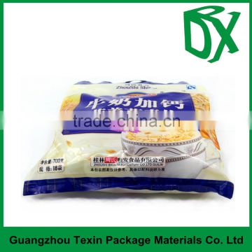 China manufacturer customized colorful printed logo wholesale back seal protein powder bag packaging