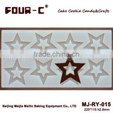 Star chocolate sheet decoration Silicone chocolate molds Cake supplies