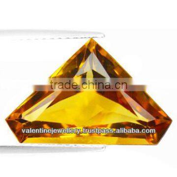 Shining Citrine Princess Cut Loose Stone, free size princess cut citrine gemstone