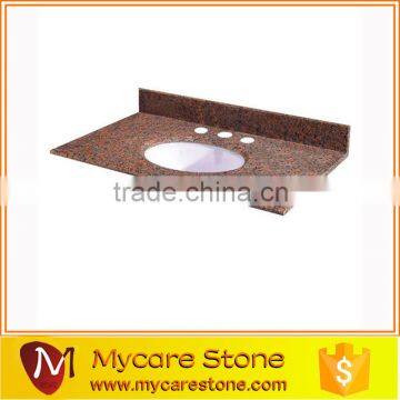 G562 maple red granite polished vanity tops with backsplash