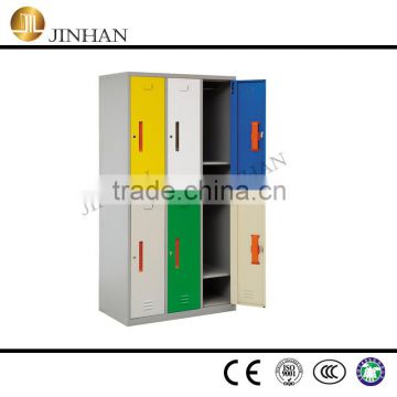 Classic factory hot sale home furniture wardrobe cabinet metal locker with six door for house