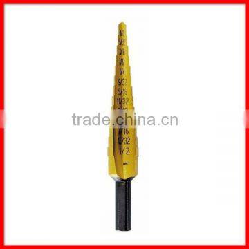 1/8 Inch to 1/2 Inch by 1/4 Inch Shank Step Drill Bit