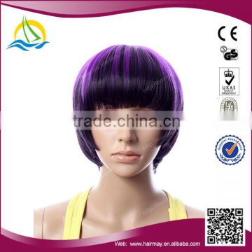 New Stock Heat Resistant Fibre short braid hair bun synthetic hair wig