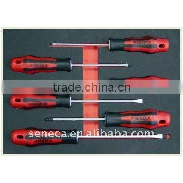 6pc screwdriver set (slotted + pozidriv)