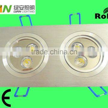 China hot sale Alluminium alloy double-end 6w led ceiling lamp CE ROHS approved