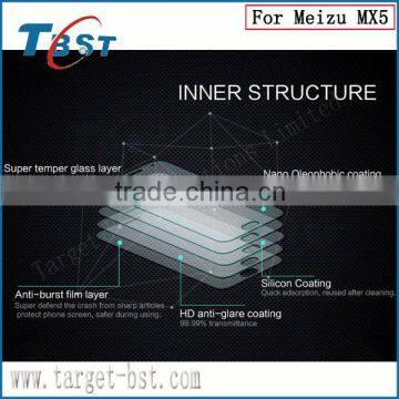 2015 New 9H Hardness 0.15/0.2/0.26/0.33/0.44mm Anti Explosion Tempered Glass Screen Protector for MEIZU MX5