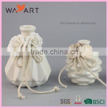 BSCI Luxury White Ceramic Flower Diffuser With Nice Design