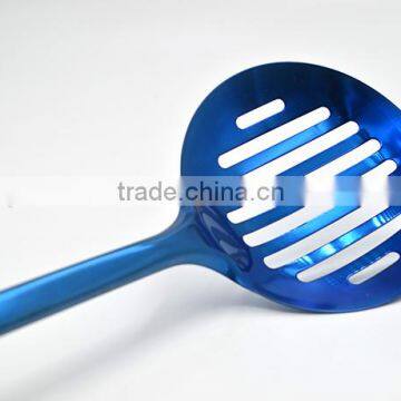 Non-stick TPR Handle 100% Food Grade Titanize Kitchen Slotted Skimmer photo-5