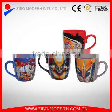 marvel cartoon series ceramic mug with decal design imprint