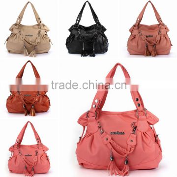 New Fashion Women Leather Tassel Handbag Shoulder Bag Tote Purse Messenger Hot