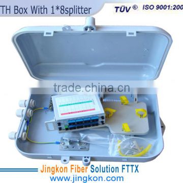 Outdoor Fiber Optic Terminal Box,Distribution Box,splitter box;FTTH Box WIth 1*8 Splitter