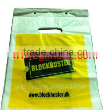 Block head die cut plastic bag