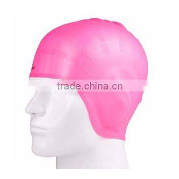 Professional Customized Colorful Waterproof Protect Ear and Long Hair Silicone Swimming Cap