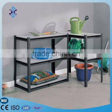 Angle steel rivet shelving and racking light duty shelving system